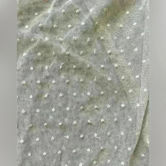 Miss Chievous Sheer Swiss dot blouse, black collar, XL - Picture 6 of 6